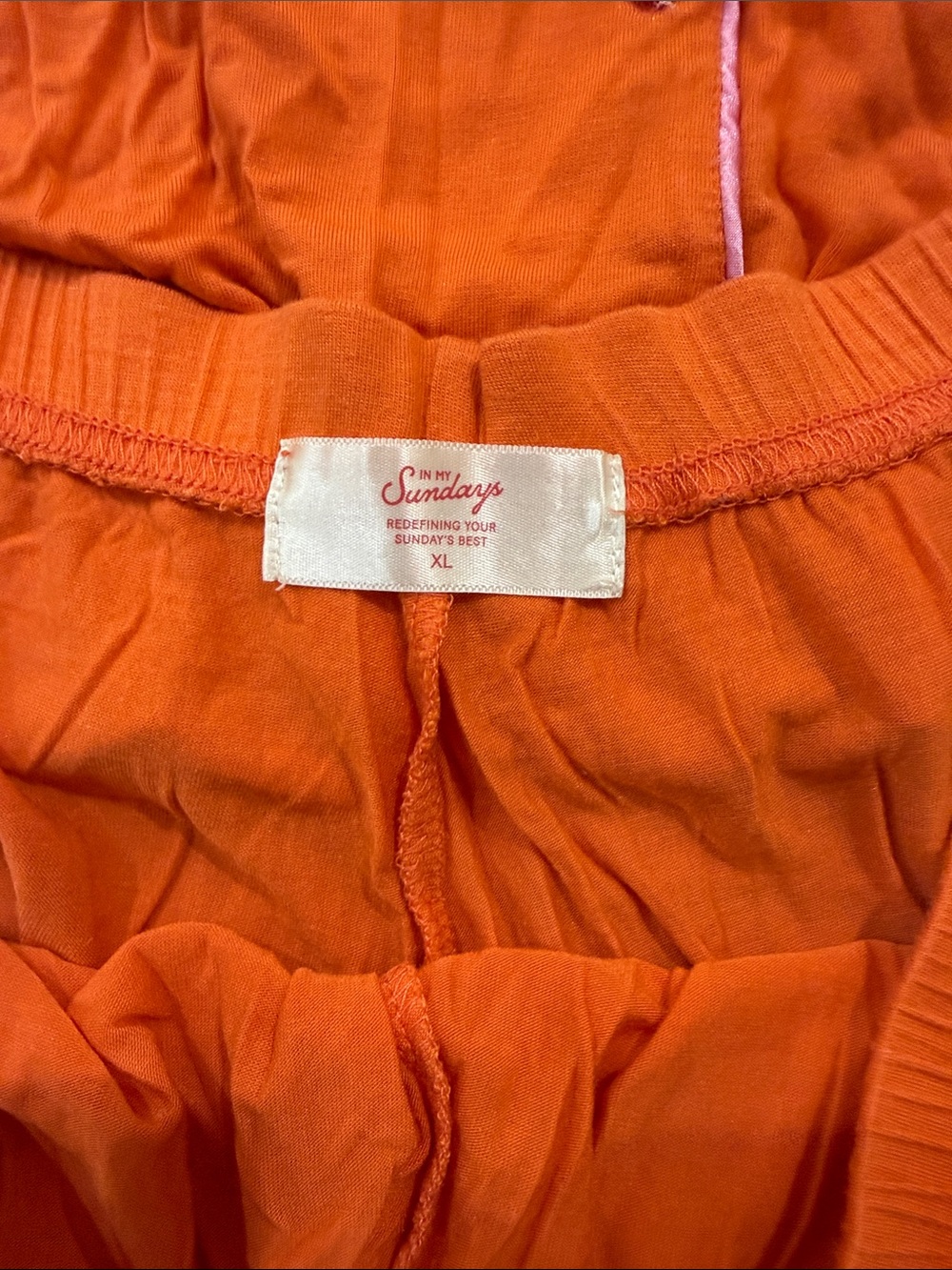 In My Sundays Orange Pajama set Size XL - Picture 3 of 5